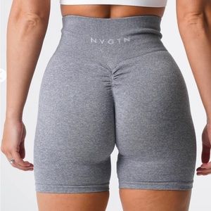NVGTN Grey Scrunch Seamless Shorts